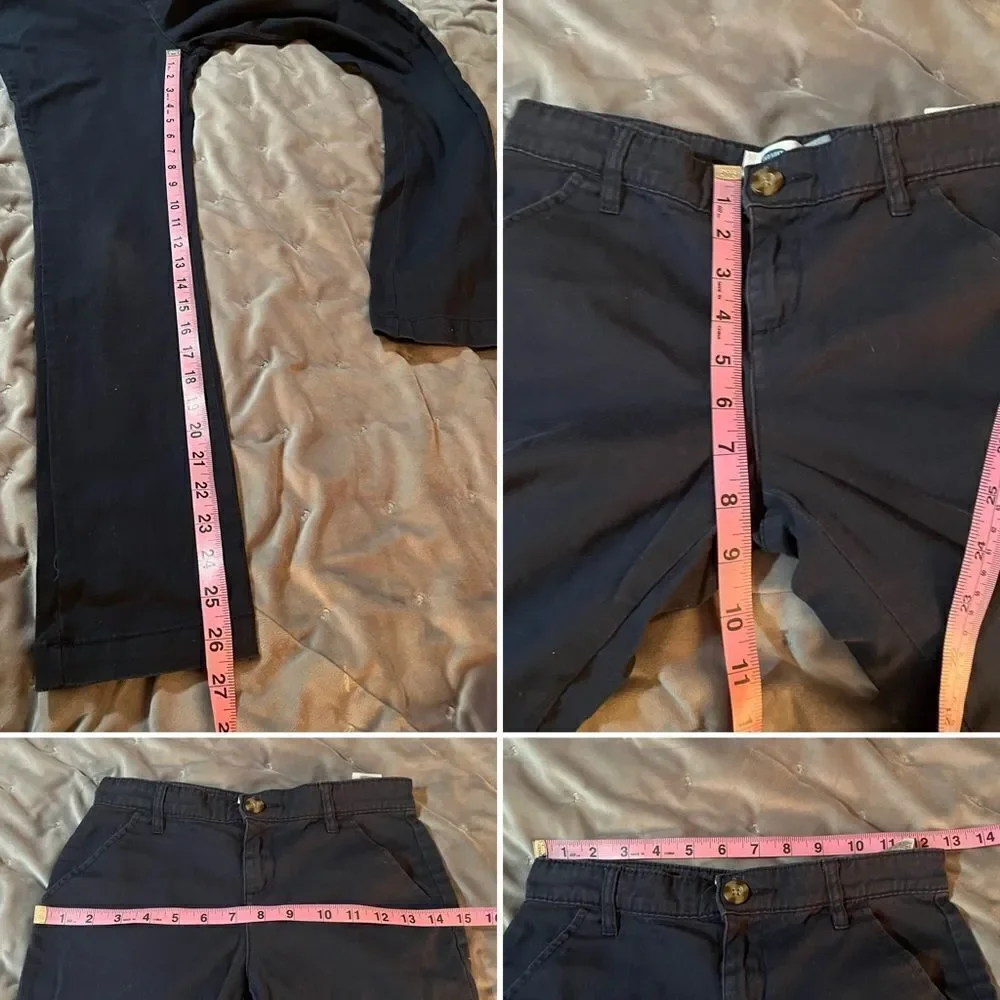 Old Navy Casual Navy Blue Pants Slim Uniform Pants Girls 12